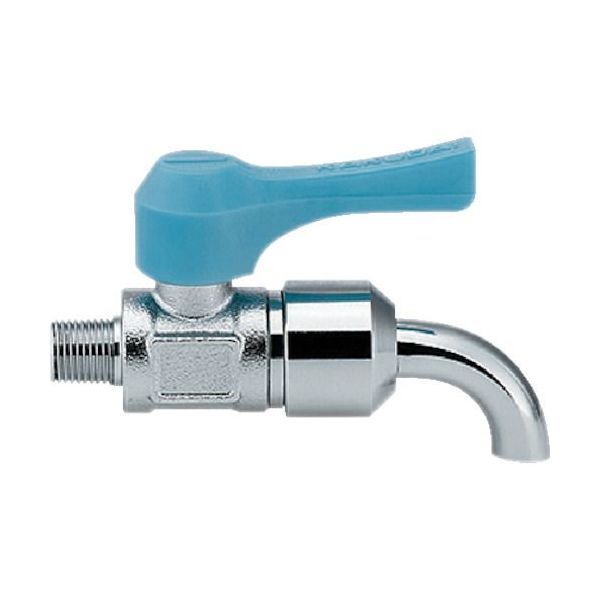 【即納在庫品】「直送」カクダイ 6518073 ミニチュアボールバルブ 呼び径 A R1／8 全長69．0 ブルー ブ..