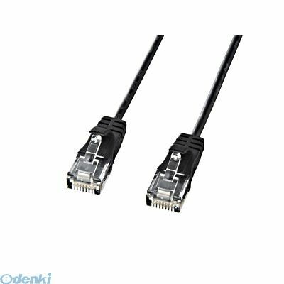 樂天商城 - (LINEクーポン有)サンワサプライ KB-SL6-10BK カテゴリ6準拠極細LANケーブル ブラック、10m KBSL610BK ギガビットイーサネット SUPPLY SANWA Ethernet