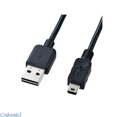 (LINEクーポン有)サンワサプライ KU-RMB505 両面挿せるミニUSBケーブル ミニB KURMB505 ブラック SUPPL..