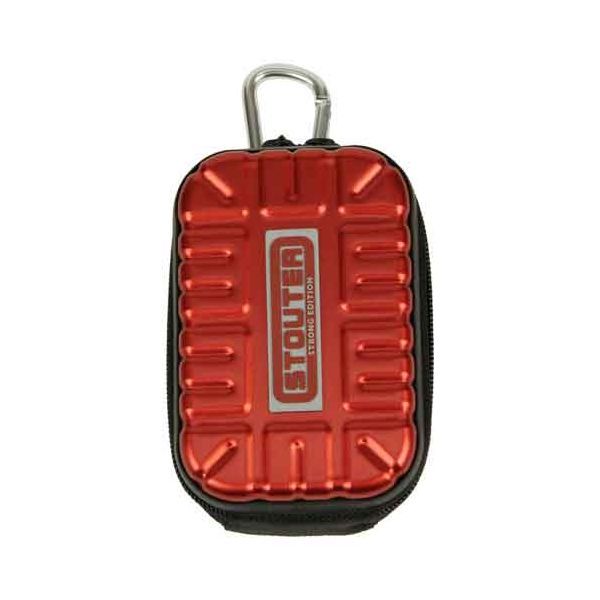 【用途】携帯品をはじめとする各種小物類の収納、携帯。【機能・特徴】デジタルカメラ、携帯電話、タバコなどの携帯用品をスマートに収納できます。【仕様】●サイズ：幅90×奥行45×高さ130mm。●色：レッド。●タイプ：シングルタイプ。●アルミ・ポリエステル。【注意事項ほか】合成繊維製品ですので、火気・薬品等に近づけないで下さい。リベット・カラビナ等の金具の変形やゆるみ、及び糸のほつれ等、異常のある場合は使用しないで下さい。収納性向上のために前に張り出した部分は、引掛かり易く思わぬ事故を収納用品 ツールポーチ