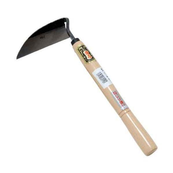 【用途】草取り鎌。【機能・特徴】除草作業用です。平面から隅っこまで楽に作業できます。鋼付刃で切れ味抜群です。【仕様】●刃部：鋼付。●刃部：刃物鋼。●柄部：木。【注意事項ほか】本来の用途以外には使用しないで下さい。使用前には本体あるいは部品にがたつき・緩みが無いことを確認してください。使用の際には保護めがね・手袋などを着用してください。使用後は汚れを取り、子供の手の届かない安全な場所に保管してください。園芸道具 除草具 ネジリ鎌