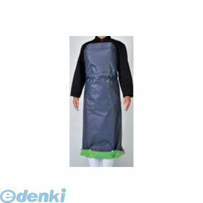 7748470 抗菌フィット前掛ガードロン L 紺／緑 4548170264847(3)