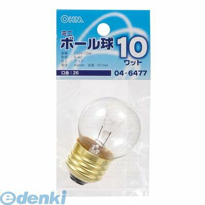 (LINEクーポン有)オーム電機 LB-G4610-C ミニボール球G40 E26 10Wクリア LBG4610C