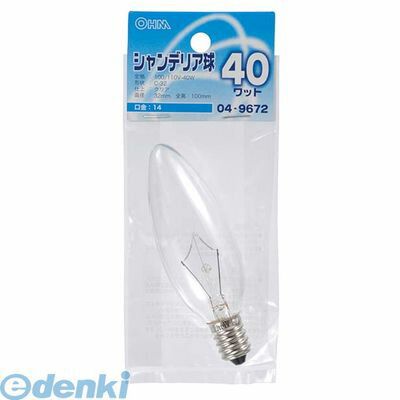 Filament Lamps - オーム電機 LB-C2440-C シャンデリア球（C32/40W/クリア/E14）