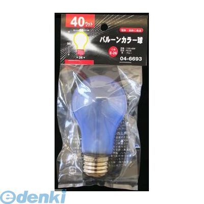 Filament Lamps - オーム電機 LB-PS5640-BA バルーンカラー球（PS-55/40W/ブルー/E26）
