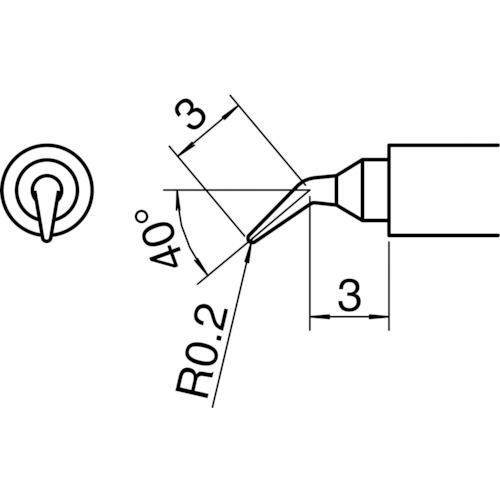 (LINEクーポン有)【即納在庫品】「直送」白光 HAKKO T30-J こて先／J型 T30J マイクロはんだこて はん..