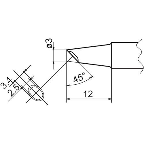 Rakuten - (LINEクーポン有)白光 HAKKO T20-BCM3 T20-BCM3 FX-838用こて先 3BC型くぼみ付 T20BCM3 ハッコー