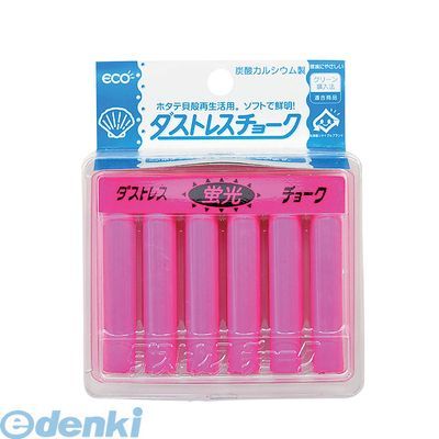 PTY4501 ダストレス蛍光チョーク(6本入) 赤 DCK-6-R