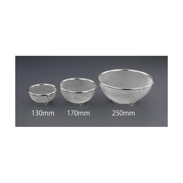 Rakuten - (LINEクーポン有)【個人宅配送不可】【即納在庫品】「直送」エスコ EA992CJ-15 φ250／0．40mm／20メッシュ　濾し網 座付・ステンレス製 EA992CJ15【キャンセル不可】