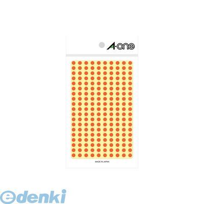 A-one エーワン 07065 カラーラベル　丸型　5mmφ　橙【1P9シート（1800片）】