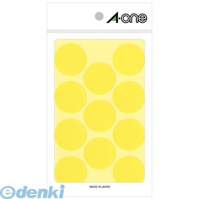 樂天商城 - A-one エーワン 07234 カラーラベル　丸型　30mmφ　黄