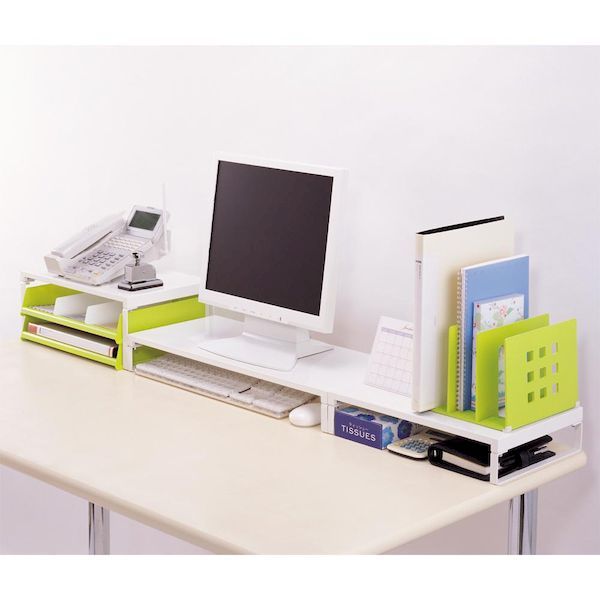 リヒトラブ LIHIT LAB. A-7331-0 机上台<幅390mm・ハイタイプ>0白【1台】 [2]