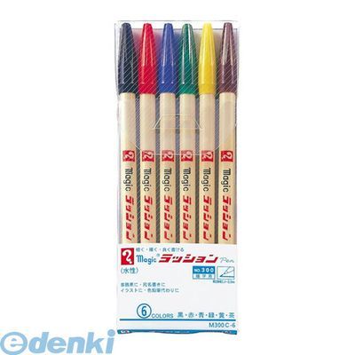 (LINEクーポン有)翌日出荷 寺西化学工業 M300C-6 ラッションペンNO．300 6色セット【1セット】 M300C6 ..