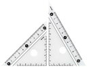 レイメイ藤井 APJ251W 見やすい白黒三角定規 白 10cm