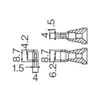 白光メーカーお問い合わせ：06-6561-1574【仕様】●寸法(mm)内径×外径：6.2×8.7【仕様2】●白光　ノズル／6.2×1.5mm【原産国】日本