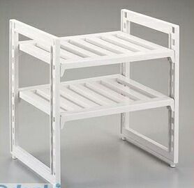 (LINEクーポン有)パール金属 H-9718 アレンジフリー 洗面台下シェルフ2段 H9718【キャンセル不可】 PEARL 収納ラック METAL RCP 洗面所 日本製