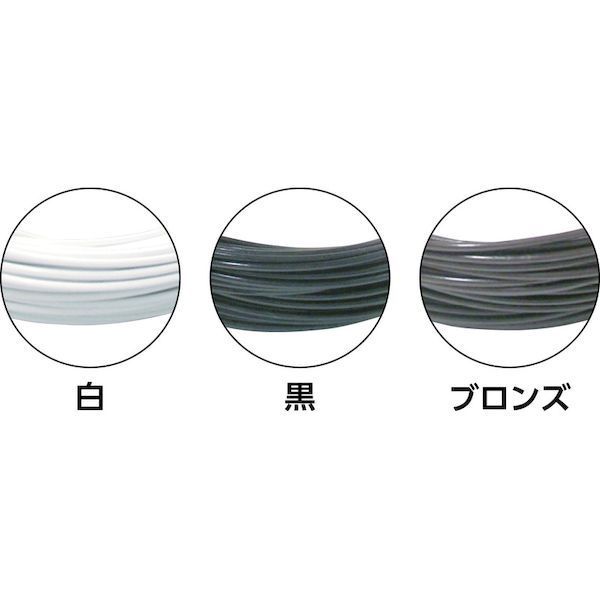 【即納在庫品】「直送」トラスコ中山 TCWM20W カラー針金 ビニール被覆タイプ ホワ...