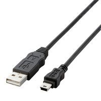 (LINEクーポン有)ELECOM エレコム USB-ECOM520 エコUSBケーブル A-miniB・2m USBECOM520 RoHS指令準拠USBケーブル EU ブラック パソコン周辺機器 スマートフォン