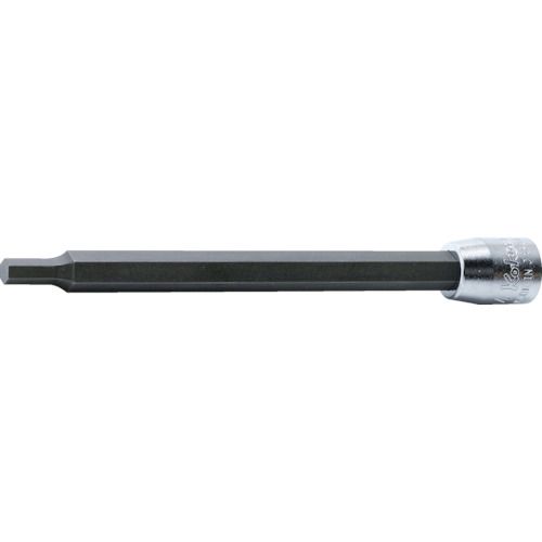 山下工業研究所メーカーお問い合わせ：0537-74-2171【特長】●6角穴付ボルト用のヘックスビットソケットです。●ラチェットハンドルを始めとする各種ハンドル類と組み合わせることにより、L型レンチでは不可能な箇所での作業が可能となります。【仕様】●差込角(mm)：6.35●全長(mm)：100●対辺寸法(mm)：10【材質／仕上】●クロムモリブデン鋼(SCM435)【原産国】日本