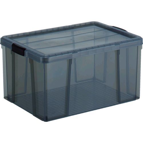 トラスコ TRUSCO TCR-04-BK クリアライトボックス　66L　黒半透明