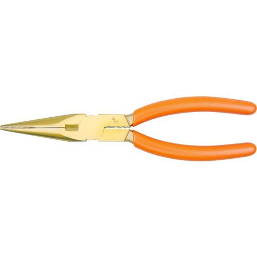 【即納在庫品】「直送」NSB406-160 防爆ノンスパーキングロングノーズプライヤー 鉄線切断1．0mm 全長160mm