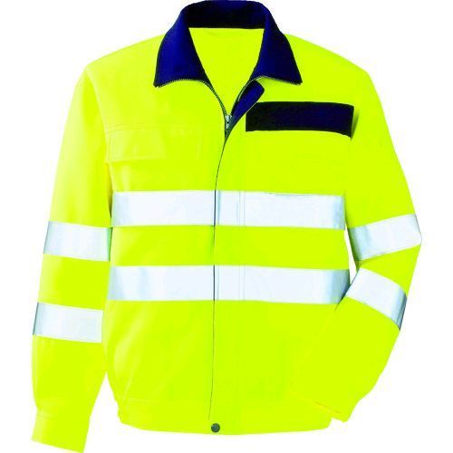 (LINEクーポン有)【即納在庫品】「直送」ミドリ安全 VE324-UE-S 高視認 ブルゾン イエロー SVE324UES MIDORI ANZEN Sサイズ