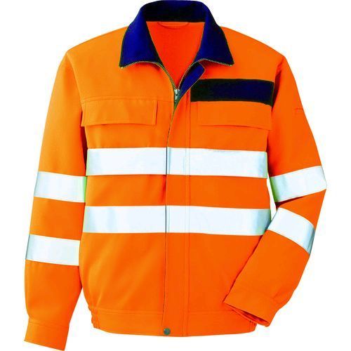 【即納在庫品】「直送」ミドリ安全 VE325-UE-S 高視認 ブルゾン オレンジ SVE325UES MIDORI ANZEN Sサイズ(4)