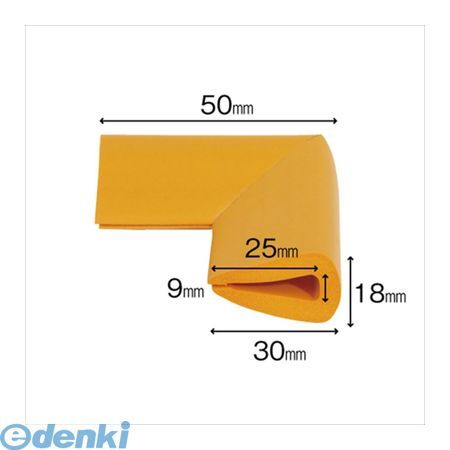 カーボーイ CAR-BOY AC-156 安心クッションはさみこみ型コーナー用 ブラウン 幅18mmX長さ50mmX高さ30mm、約内幅9mmX奥行25mm