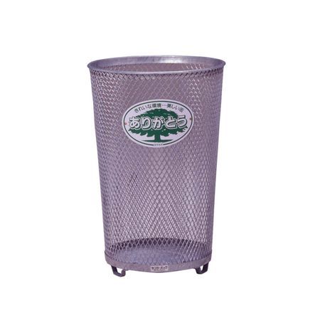 【商品説明】■製品詳細：・屑入・グリーン購入法適合品・内容量：小：98L（120L用ポリ袋）■仕様：・汎用性が高く扱いやすい網状の円形屑入に亜鉛メッキ加工を施しています。・投入口部に樹脂製のセンタパックカバーを取り付け可能です。（別途）・学校、病院、公共施設、公園、レジャー施設、複合施設等■材質：・エキスパンドメタル2.3MM・プレート：塩化ビニール（再生樹脂75%）■カラー(色）：亜鉛メッキ■サイズ奥行×幅(長さ)×高さ(厚み)：Ф500mm××740mm■重量：約7.8KG■防炎試験登録：■注意：容量約98L4964079003460