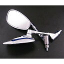ALBA アルバ 101-038 オーバルクロムメッキミラー/左右セット 逆ネジ10mm 【大型車向け】