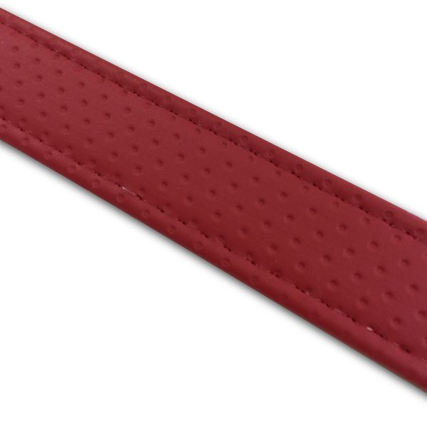 (LINEクーポン有)グロンドマン GRONDEMENT T8625C270S0 汎用レザーベルト【タンデムベルト】／カラー：エンボスレッド／ステッチ：透明／長さ：86cm／幅：2．5cm