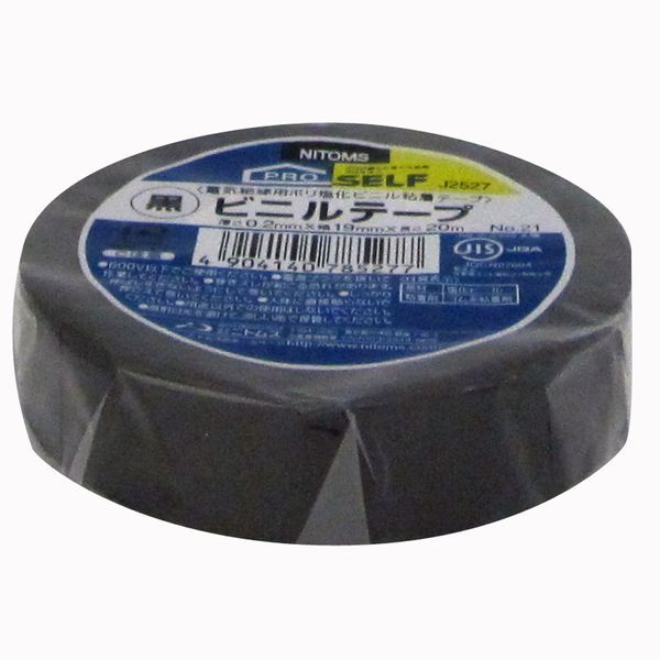 樂天商城 - ニトムズ J2527 ビニールテープ No．21 黒 19mm×20m