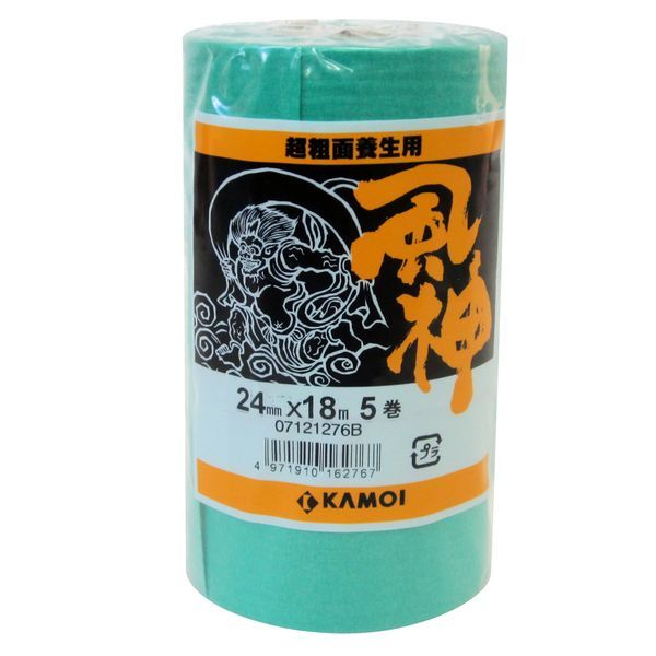 カモ井 M-163-5 マスキングテープ 風神 超粗面用 5巻入 24mm×18M