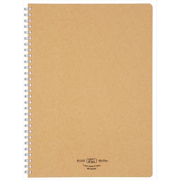 【商品説明】●コクヨ独自開発の'新感覚やわらかリング'を採用したリングノートです。●平らに開くので書き込みやすい、平らに折り返せるので狭い場所でも心地よく使える、といったリングノートのよさはそのままに、書くときリングに手が当たっても気にせず端まで美しく書ける、これからの新定番ノートです。●リング形状が'Dの字型'になっているので、リング幅がコンパクトでリングノート特有のかさばり感がありません。●ノートの枚数はたっぷり書ける80枚です。●必要なページだけをきれいに切り離せる、マイクロミシン目入りのカットオフタ4901480331850