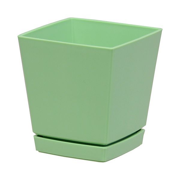 (LINEクーポン有)4903266725471 ヤマト クエンチローポット 6ゴウ アッシュグリーン 大和プラスチック 園芸用品 鉢用品 プラ鉢 フラワープランター