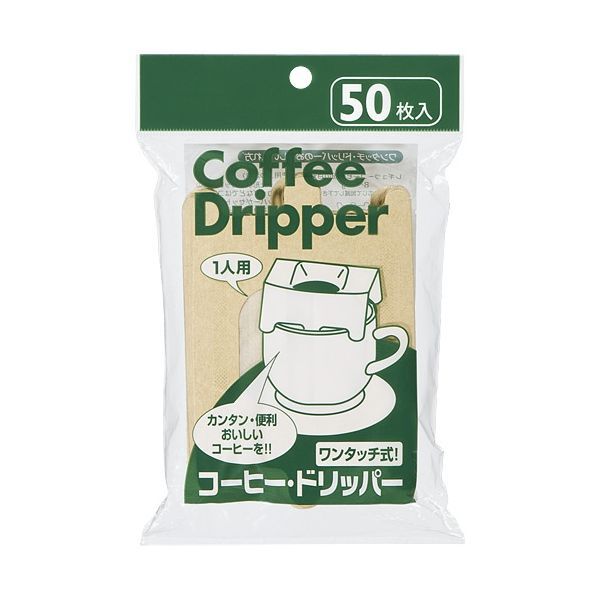 【商品説明】コーヒードリッパー●素材：台紙＝パルプ、ろ紙＝パルプ、ポリエステル繊維●サイズ（1枚あたり）：縦118×横85mmフィルターペーパー