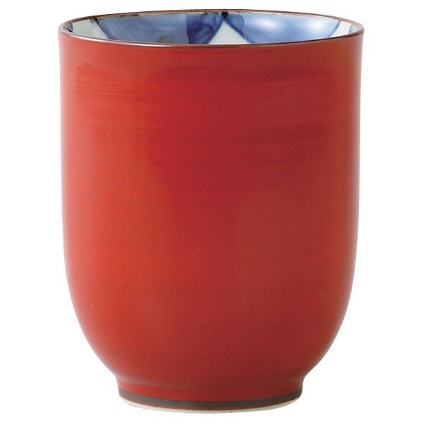 西海陶器 73036 【5個入】 おかめ 湯呑 赤・小