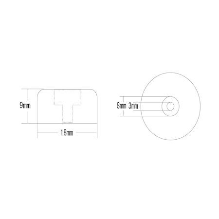iDECA 楽天市場店の(LINEクーポン有)和気産業 4903757277182 EGC−006 ネジ止め ゴムクッション 径18φ 9mm 4入｜アングル3