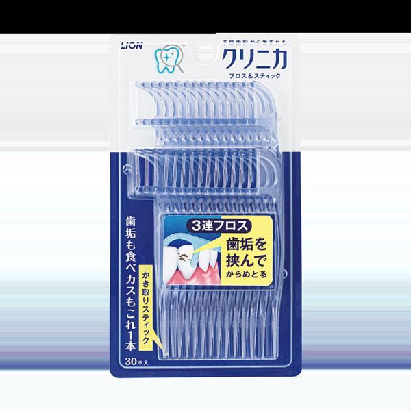 こちらの商品は、ご注文後納期確定まで約8日かかります。【商品説明】製造国:中国製造販売元:ライオン【歯のチカラを育てるために】3角断面スティックが食べカスなどを取り除き、3連フロスが奥歯の歯間の歯垢をしっかり除去。握りやすいロングハンドルで奥歯にしっかり届くフロス&スティック。