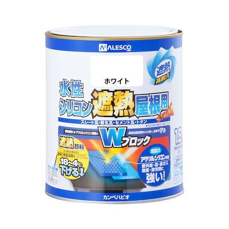 直送 代引不可・他メーカー同梱不可 カンペハピオ 00377654011016 水性シリコン遮熱屋根用 ホワイト 1..