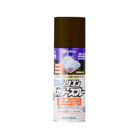 カンペハピオ 00507654142420 水性シリコンカラースプレー ダークブラウン 420ML【キャンセル不可】