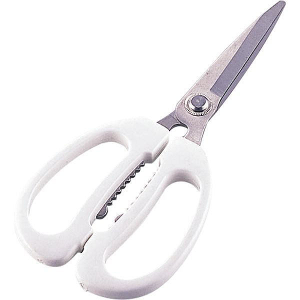 (LINEクーポン有)4953624002058 プリンス工業 プリンスキッチンばさみ ホワイトブリスター