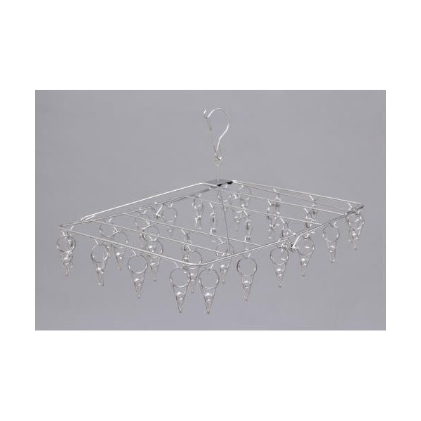 (LINEクーポン有)【個人宅配送不可】【即納在庫品】「直送」エスコ EA928CY-14 490x340x295mm 洗濯ハンガー ステンレス製 EA928CY14