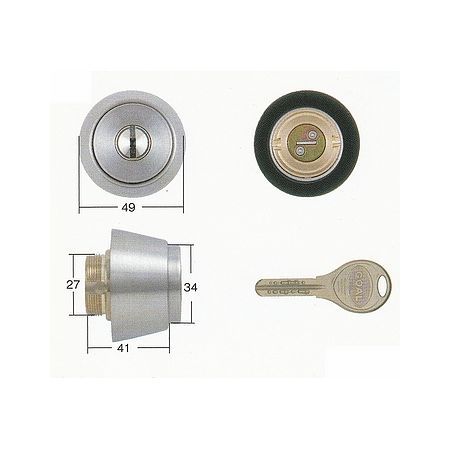 乐天商城 - (LINEクーポン有)GOAL ゴール V-GM BH 扉厚30-43MM 取替用シリンダー VGMBH扉厚3043MM