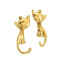 ゴーリキアイランド 610278 真鍮製フック キャラクターシリーズ 金色−キャット2ペア 金色 キャット2ペア型 真鍮 コートフック アンティーク...