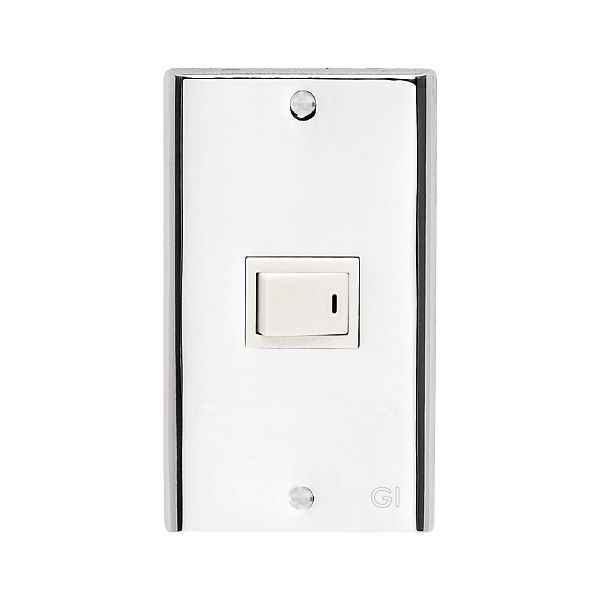 ゴーリキアイランド 790021 真鍮製スイッチプレート フルカラーシリーズ用 PL01 銀...