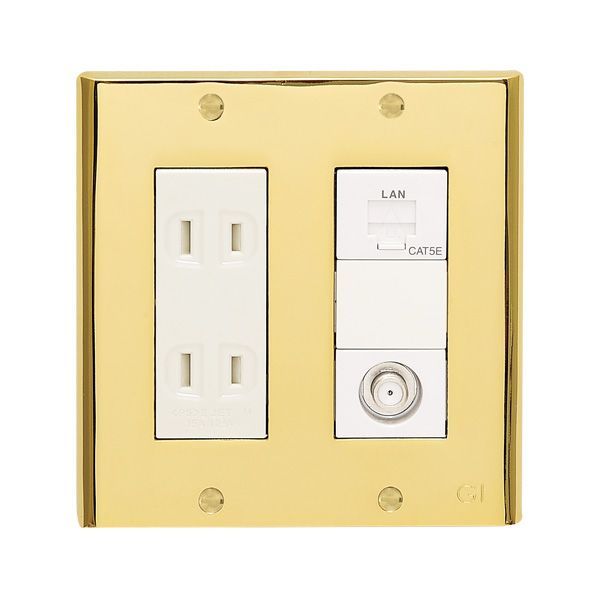 ゴーリキアイランド 790074 真鍮製スイッチプレート フルカラーシリーズ用 PL06 金...