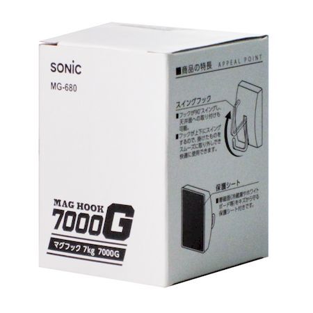 【商品説明】●ビジネスバックに最適。スチール机に強力に付く。7kgタイプ。●スイングフックで天井吊りもできる。●商品：42×70×28mm●パッケージ：78×57×53mm●本体＝ABS●フック＝スチール