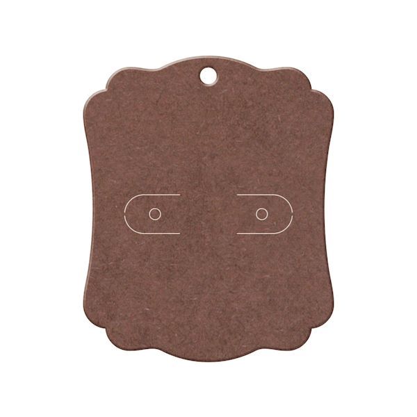 ササガワ タカ印 19-2611 【5個入】 ピアス・イヤリング専用台紙 ブラウン M