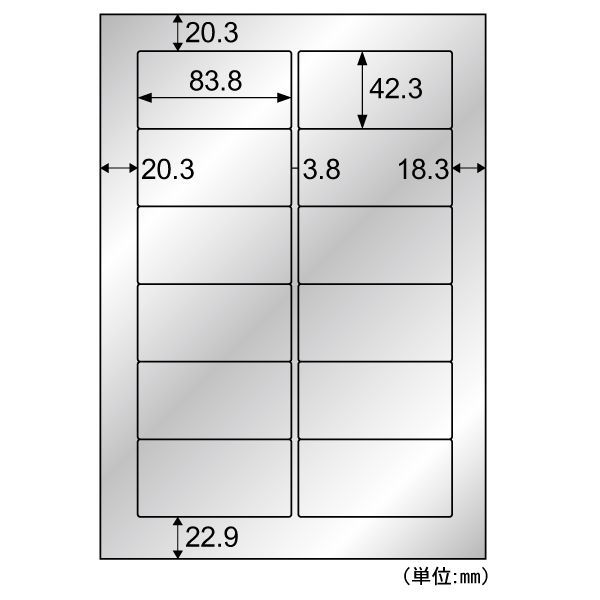 【商品説明】●水・光・温度変化に強く、破れにくい！下地が透けないのでバーコードなどでの資材管理にもおすすめです。つや消しシルバーなので上品で高級感のある印象を与えられます。●入数：6●カラーレーザ・コピー（カラー、モノクロ）専用●※ モノク...